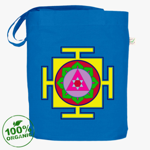 Сумка шоппер с принтом Ганеша-янтра