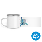 Кружка металлическая белая (круговая запечатка)