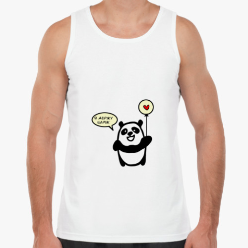 Майка с принтом Панда и шарик