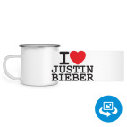 Кружка металлическая белая (круговая запечатка)