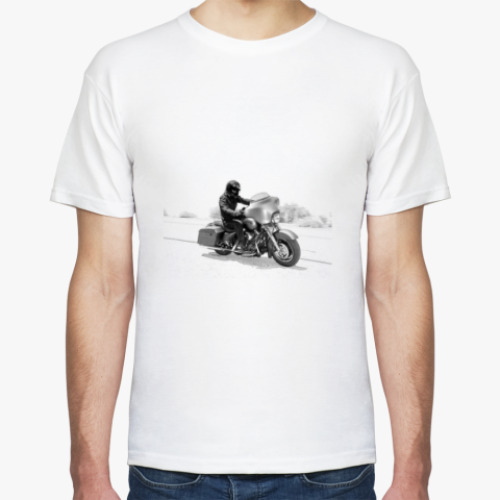Футболка с принтом Мотоцикл