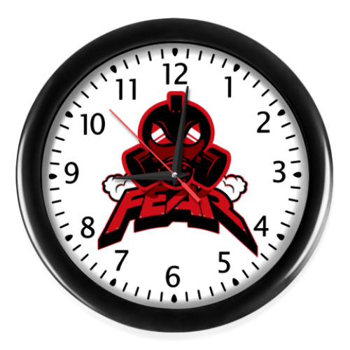 Настенные часы с принтом FEAR