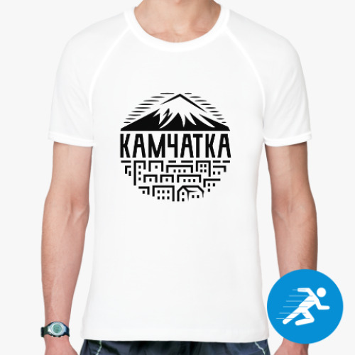 Спортивная футболка с принтом Камчатка