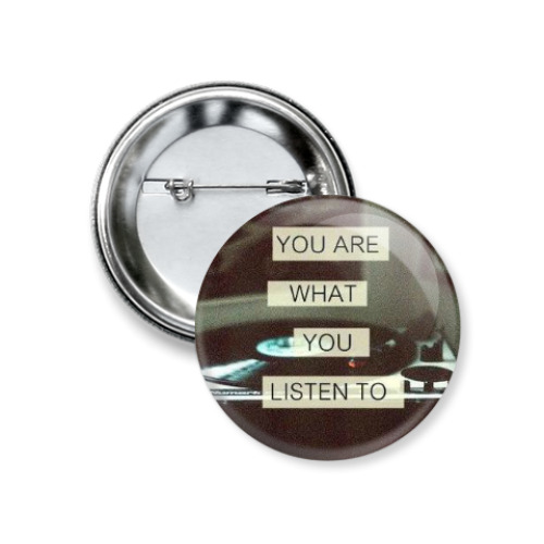 Значок 37мм с принтом Music