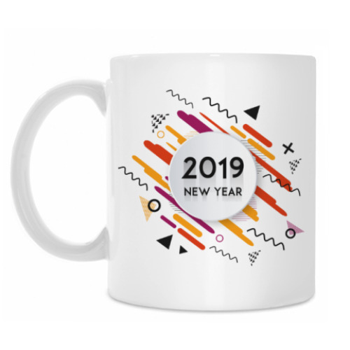 Кружка с принтом Новый Год 2019