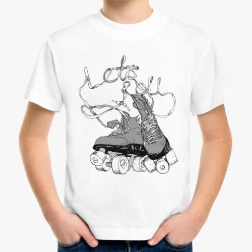 Детская футболка с принтом Let's Roll!