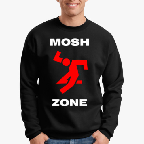 Свитшот с принтом mosh zone, мош