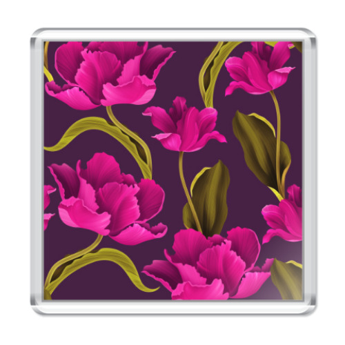 Магнит с принтом Цветы