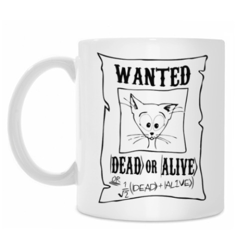 Кружка с принтом  Кот Шредингера