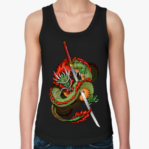Женская майка с принтом Дракон