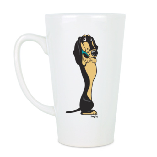 Чашка Латте с принтом Такса