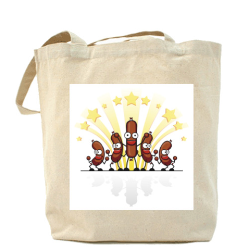 Сумка шоппер с принтом Колбасё