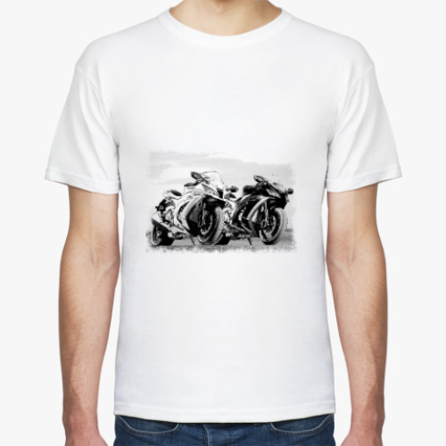 Футболка с принтом Мотоцикл