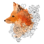 Акварельная лиса