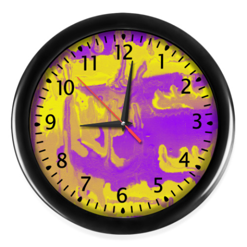 Настенные часы с принтом Яркая пастель