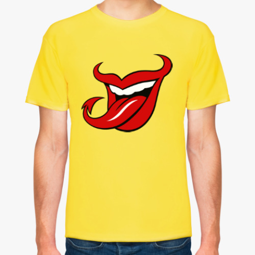 Футболка с принтом Язык дьявола