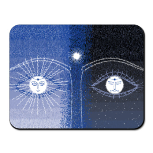 Коврик для мыши с принтом День и ночь