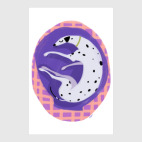 Постер 30 х 45 см Спящий далматин