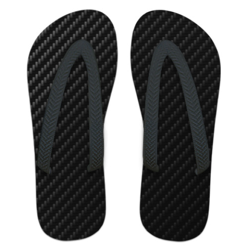 Шлепанцы (сланцы) с принтом Карбон