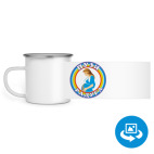 Кружка металлическая белая (круговая запечатка)