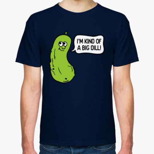 Футболка с принтом Я вроде бы большой укроп