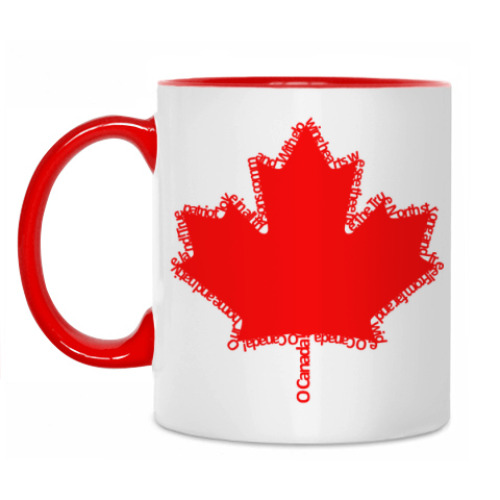 Кружка с принтом Кленовый лист