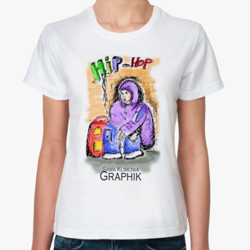 Классическая футболка с принтом Хип-хоп