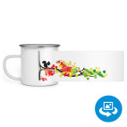 Кружка металлическая белая (круговая запечатка)