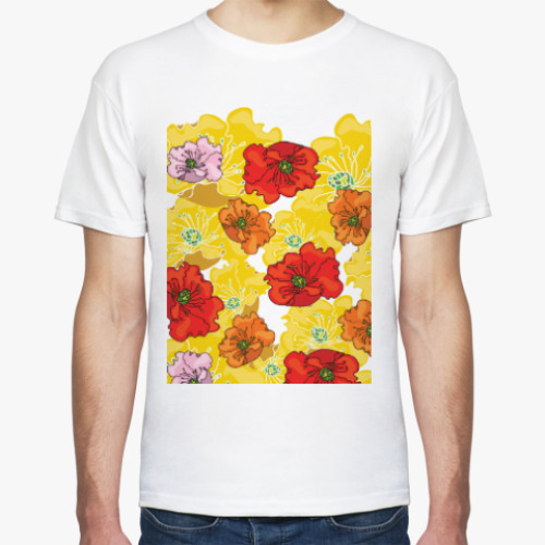 Футболка с принтом Марципановые цветы