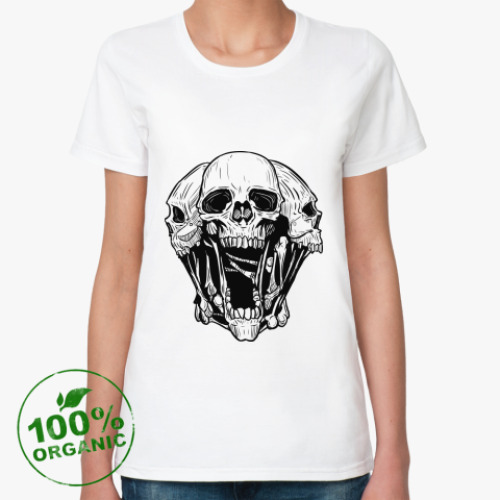 Женская футболка из органик-хлопка Skull