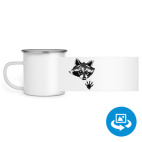 Кружка металлическая белая (круговая запечатка)