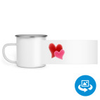 Кружка металлическая белая (круговая запечатка)