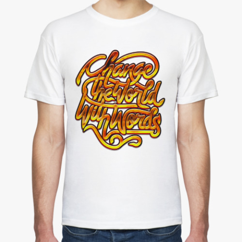 Футболка с принтом Painted lettering