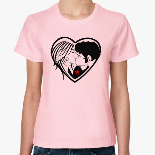 Женская футболка с принтом Kiss Forever