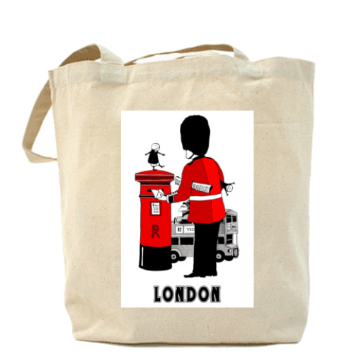 Сумка шоппер с принтом 'Лондон'