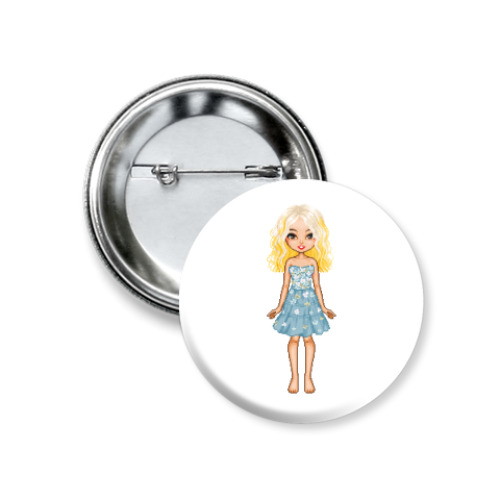 Значок 37мм с принтом Hannah