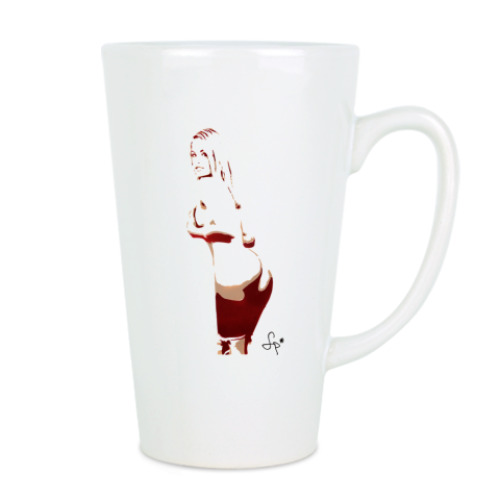 Чашка Латте с принтом Сексуальная девушка