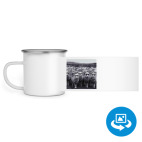 Кружка металлическая белая (круговая запечатка)