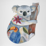 Милая коала акварель