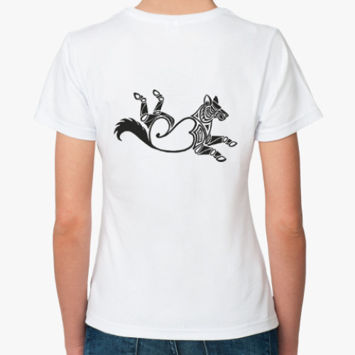 Классическая футболка с принтом Скифский волк