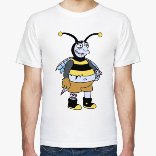 Футболка с принтом Зомби пчела
