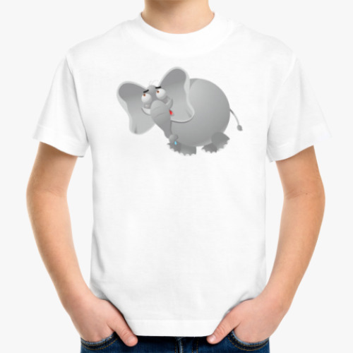 Детская футболка с принтом Слон