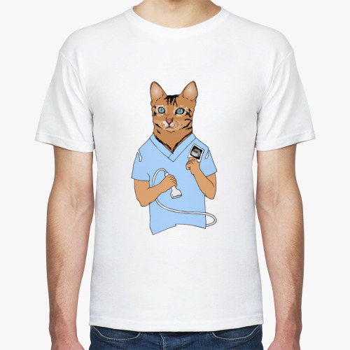 Футболка с принтом Бенгал, УЗИ-диагност