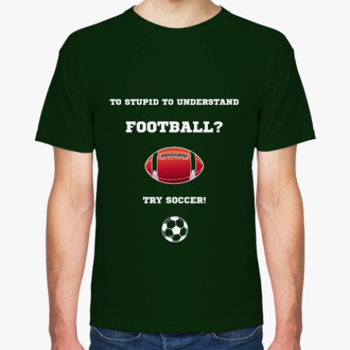 Футболка с принтом Fotball vs Soccer
