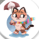 Кот под зонтом