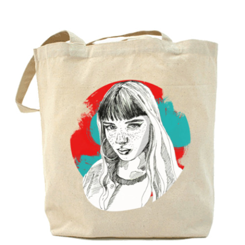 Сумка шоппер с принтом Взгляд