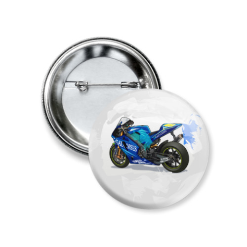 Значок 37мм с принтом MOTO cycle hustle