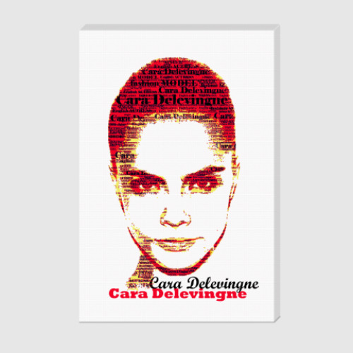 Холст с принтом Cara Delevingne/Кара Делевинь
