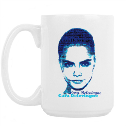 Кружка с принтом Cara Delevingne/Кара Делевинь