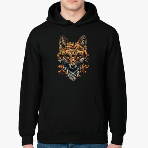 Толстовка худи с принтом Mechanical Fox